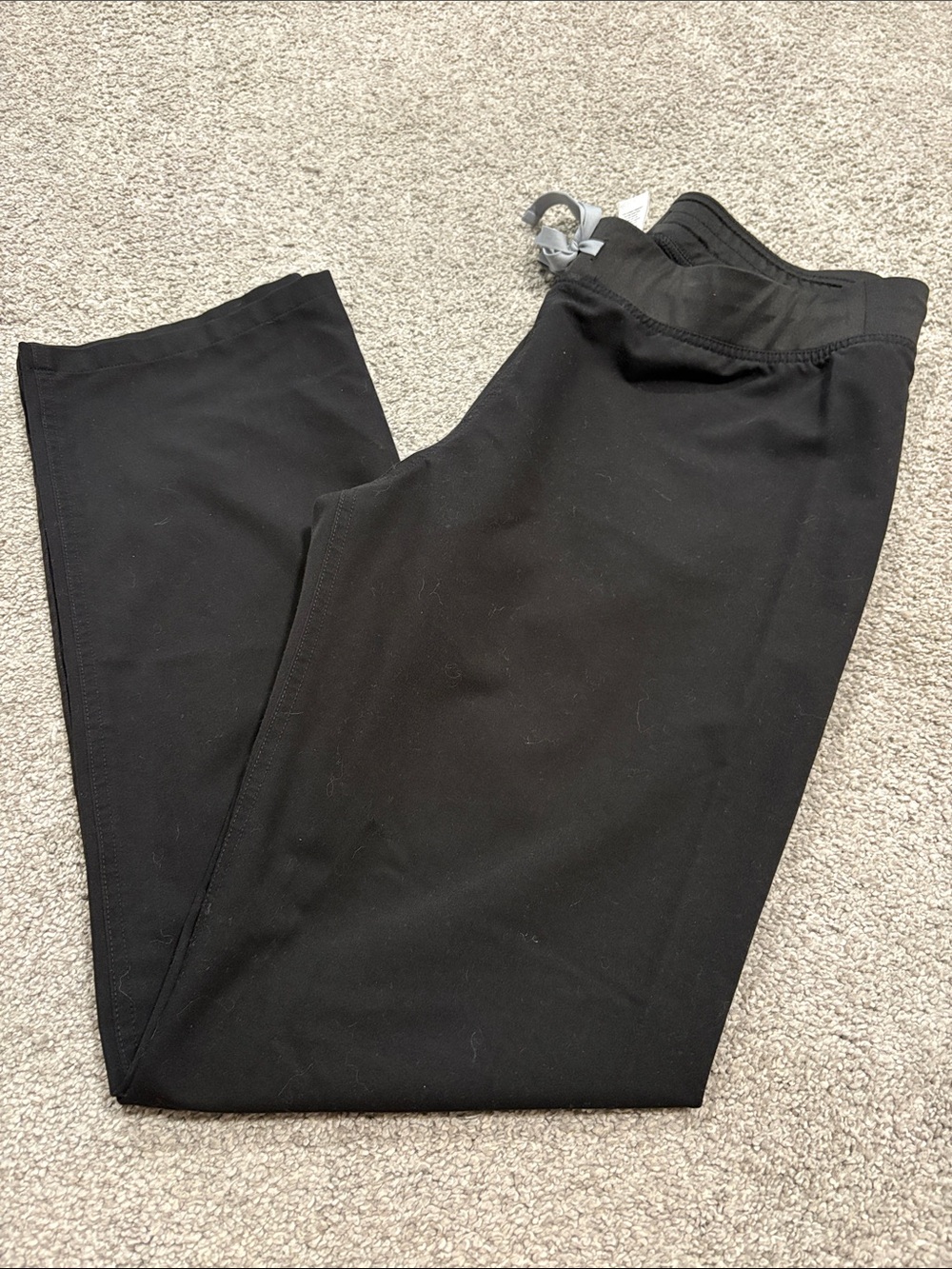 Figs Black Straight Leg Scrub Pants